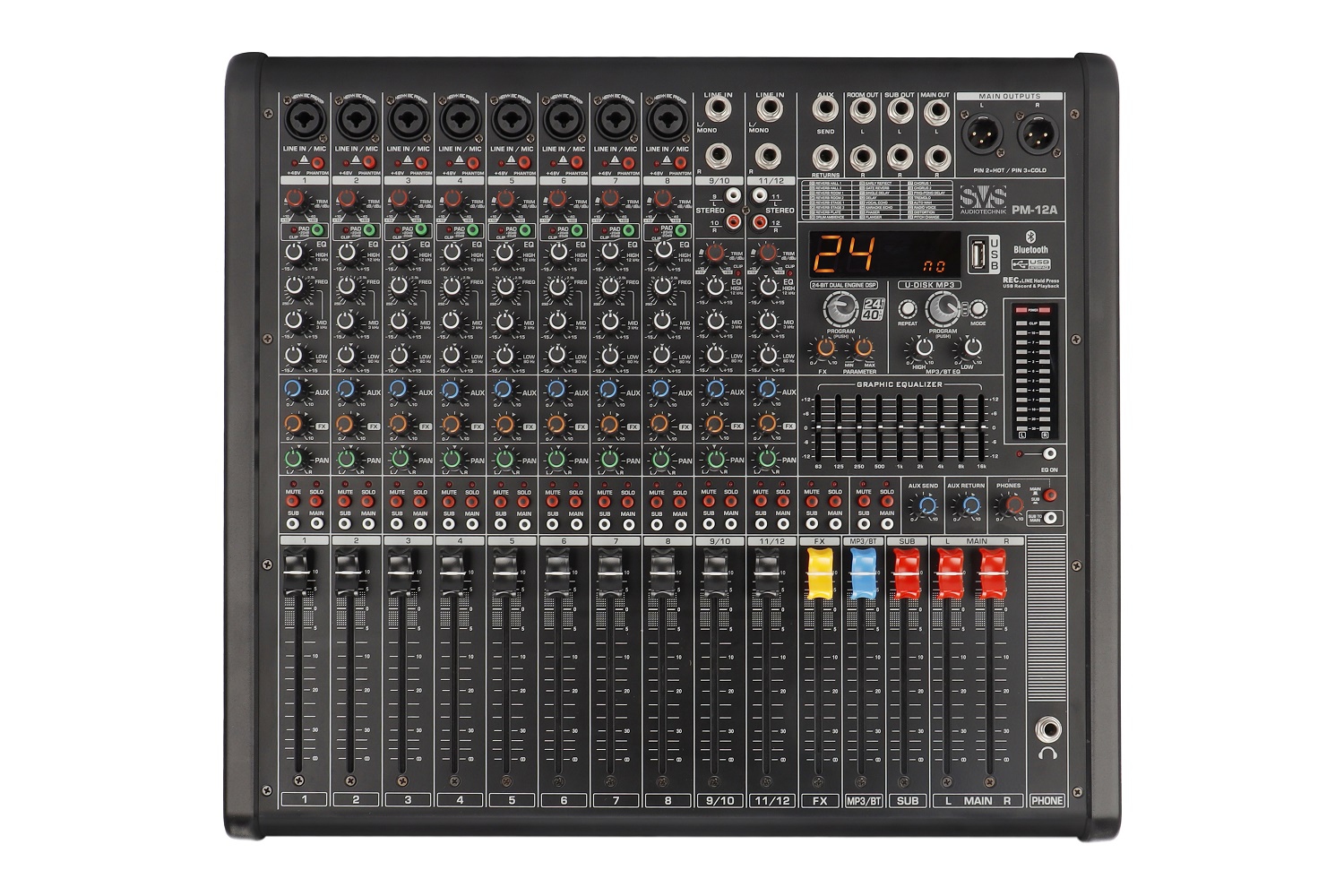 SVS Audiotechnik mixers PM-12A Активный аналоговый микшерный пульт, 12-канальный в Верхнем Тагиле